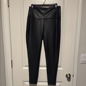 Black Faux Leather Leggings